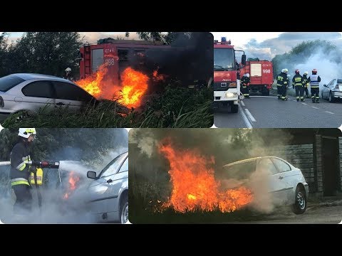 Spłonęło BMW przy drodze 502. Tujsk - 29.06.2018