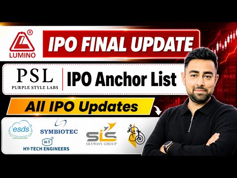 Lumino IPO Final Update | Purple Style IPO Anchor | ESDS IPO | Hy Tech IPO | Jayesh Khatri