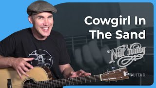 Neil Young - Cowgirl In The Sand Guitar Lesson Tutorial - Acoustic JustinGuitar