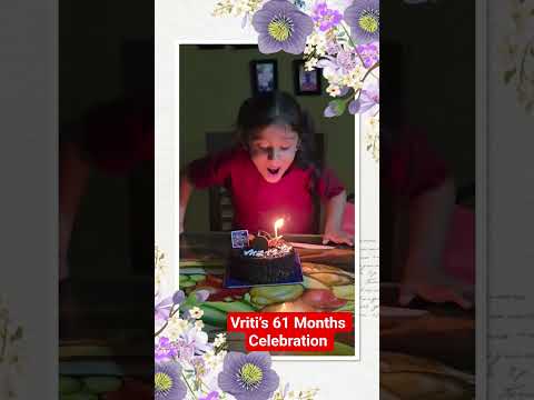 Vriti’s 61 Months CelebrationOur Little Star 🌟 Monthly Milestone #birthday #celebration #ytshorts