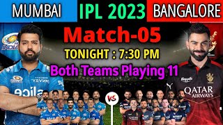 IPL 2023 | Mumbai Indians vs Royal Challengers Bangalore Playing 11 | RCB vs MI Playing 11 2023