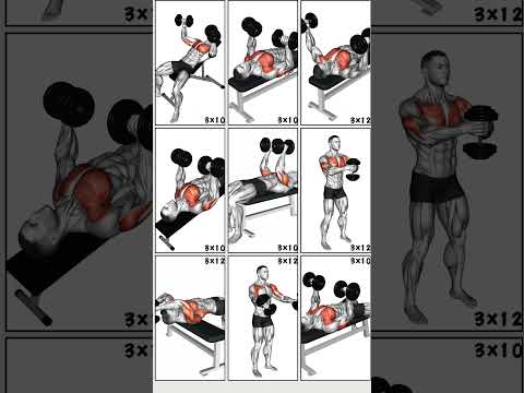 9 Powerfull Dumbbell Chest Workout to Transform Upper Body| #workout #chestworkout