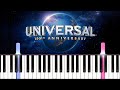 Universal Studio - Intro Theme - Piano tutorial