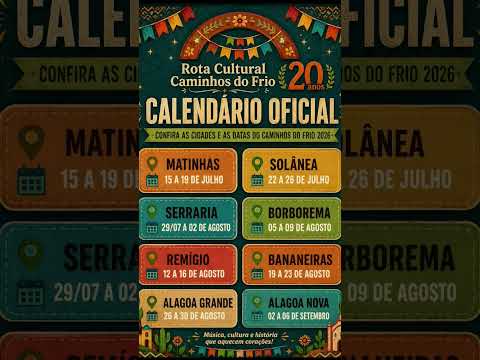 ❄️ Caminhos do Frio 2026: 20 anos de cultura, música e tradição na Paraíba!
