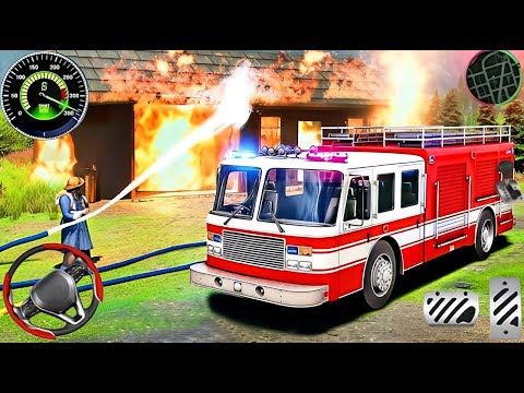 Fire Truck City Rescue Simulator - 911 US Emergency Fire Truck Driving 3D - Android Gameplay