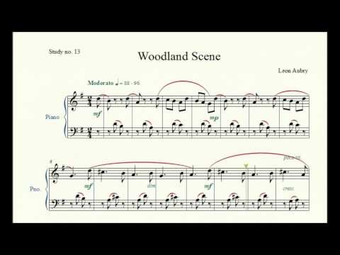 Study no. 13: Woodland Scene - Leon Aubry - Piano Studies/Etudes 1
