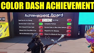 how to "unlock achievements in color dash" - Fortnite