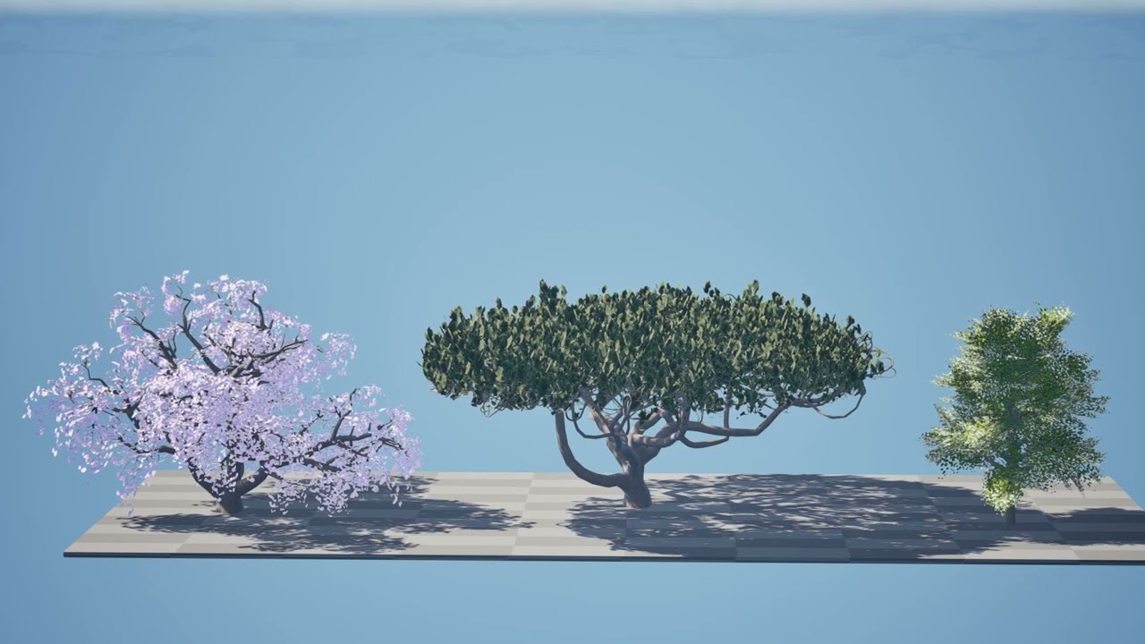 Japanese Ornamental Trees Pack 3D Model