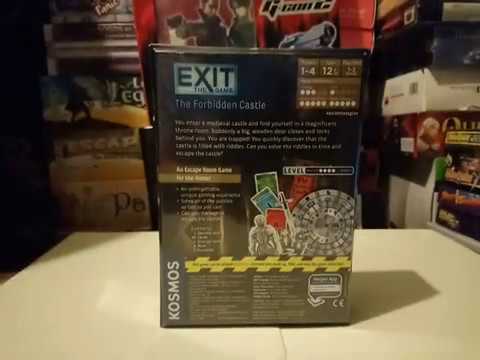 EXIT: THE GAME The Forbidden Castle Board Game Sealed Box Back Cover 25.09.19