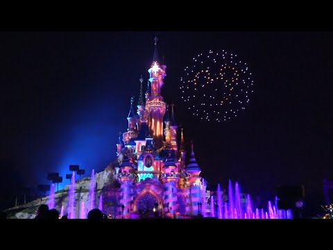 Disney "After Glow" Drone Show After Disney Illuminations - Disneyland Paris 30th Anniversary