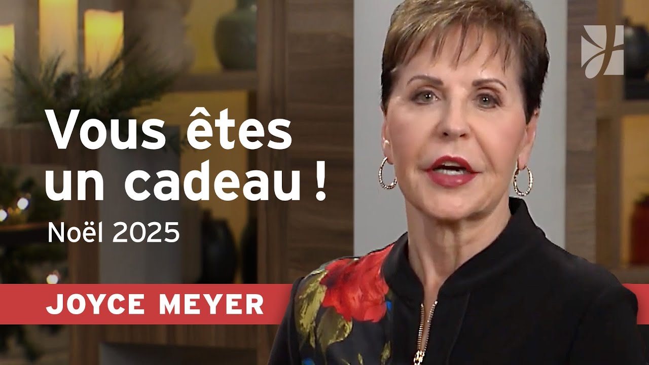 Joyce Meyer vous souhaite un joyeux Noël 2025 et vous présente ses meilleurs vœux.