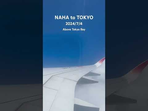 Naha to Tokyo 2024/7/4 above Tokyo Bay #japanairline #JAL
