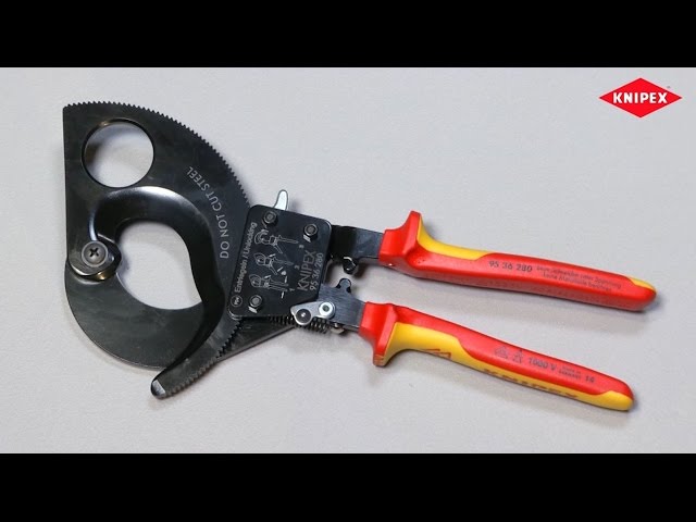 Video teaser for KNIPEX Cable Cutter ratchet action 95 36 280