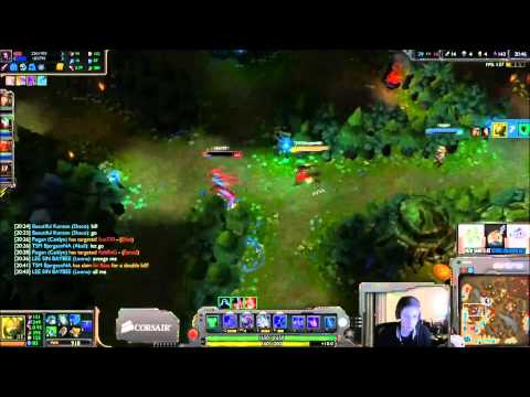 Bjergsen Akali Kills Elise Over Wall