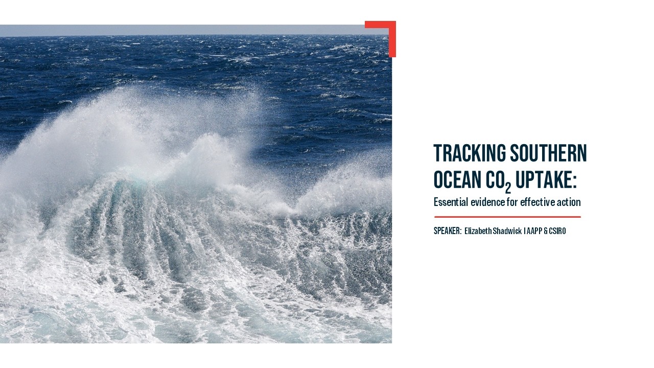 Tracking Southern Ocean CO2 uptake: Essential evidence for ewffective action