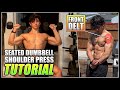 How to do the SEATED DUMBBELL SHOULDER PRESS! | 2 Minute Tutorial