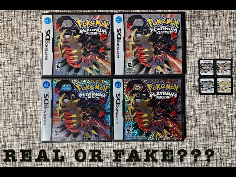 REAL Pokemon Platinum compared to FAKE Pokemon Platinum: How to identify Fake Pokemon DS Games.