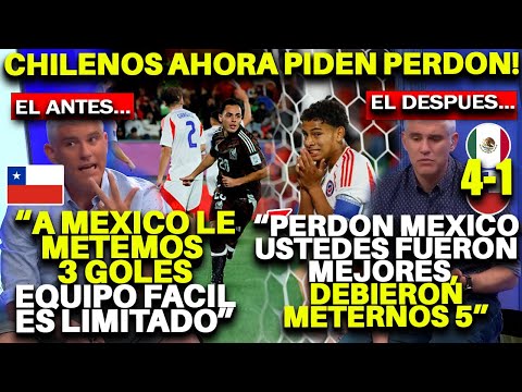 CHILE MOCKERED MEXICO AND ENDED UP ELIMINATED AND RUNNING 4-1 IN ITS WORLD CUP. BEFORE AND AFTER!