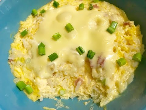 5-minute Egg Rice Bowl : Quick and Easy Breakfast