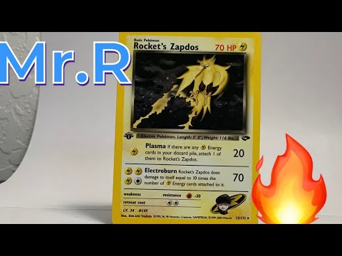 Pokémon Card Rocket’s Zapdos 1st Edition Team Rocket’s Set | Mr. R
