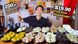 $19.90 FREE FLOW Dumpling Buffet Destroyed! | OVER 200 Pelmeni Eaten! | Cheapest Buffet in Town?!