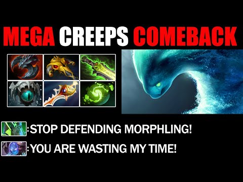 Impossible Mega Creep Comeback By Divine Rapier Morphling - Epic Battle Fight Immortal Rank Dota 2