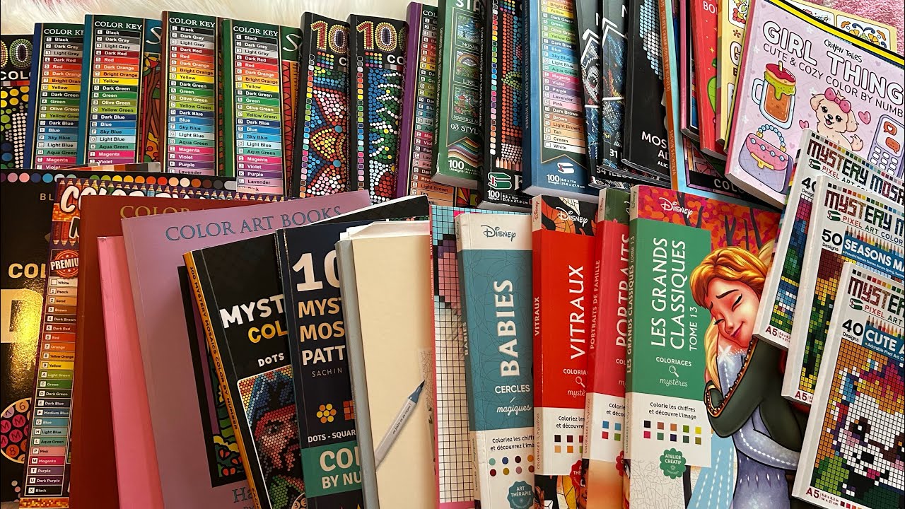 My March Completed Colouring Book Pages 