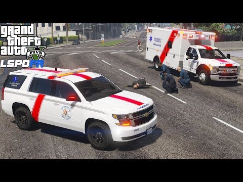 GTA 5 Paramedic Mod EMS Supervisor Chevy Tahoe Fly Car Responding To Emergency Calls
