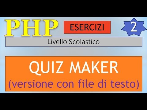 Esercizi PHP ITA 02: quiz maker (versione 2 - dati da un file di testo)