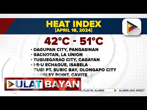 17 lugar sa bansa, nakaranas ng matinding init ng panahon ngayong araw