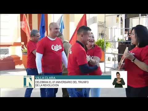 Acto provincial en Villa Clara por el aniversario 67 del triunfo de la Revolución