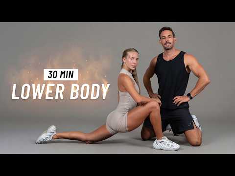 30 Min Lower Body Workout - Strong Legs & Glutes (No Equipment)