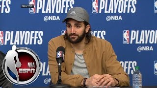 [FULL] Ricky Rubio after Jazz&#39;s Game 4 win: &#39;This is the playoffs, it&#39;s gonna be war&#39; | NBA on ESPN