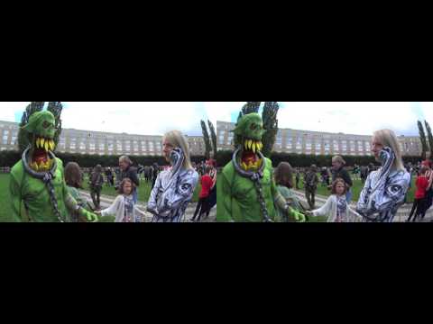 2016 Zombie Walk Stockholm Meet The Zombies (3D, 60 fps, binaural sound)
