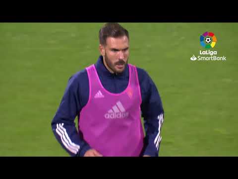 Calentamiento Real Zaragoza vs Girona FC