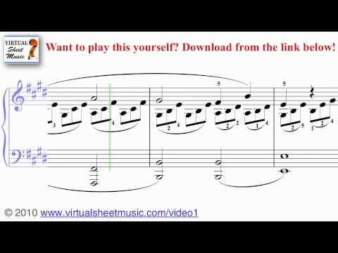 Beethoven's Moonlight Sonata piano sheet music - Video Score
