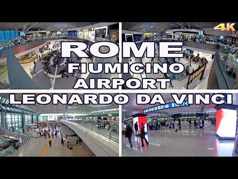 LEONARDO DA VINCI - FIUMICINO AIRPORT , ROME , ITALY 4K