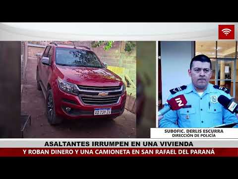 ROBAN CAMIONETA Y DINERO TRAS ASALTO DOMICILIARIO EN SAN RAFAEL DEL PNÁ.