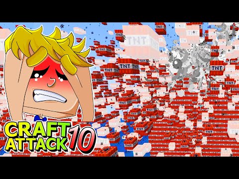 BOAT LAGS AGAIN! & 10,000 TNT! - Minecraft Craft Attack 10 #49