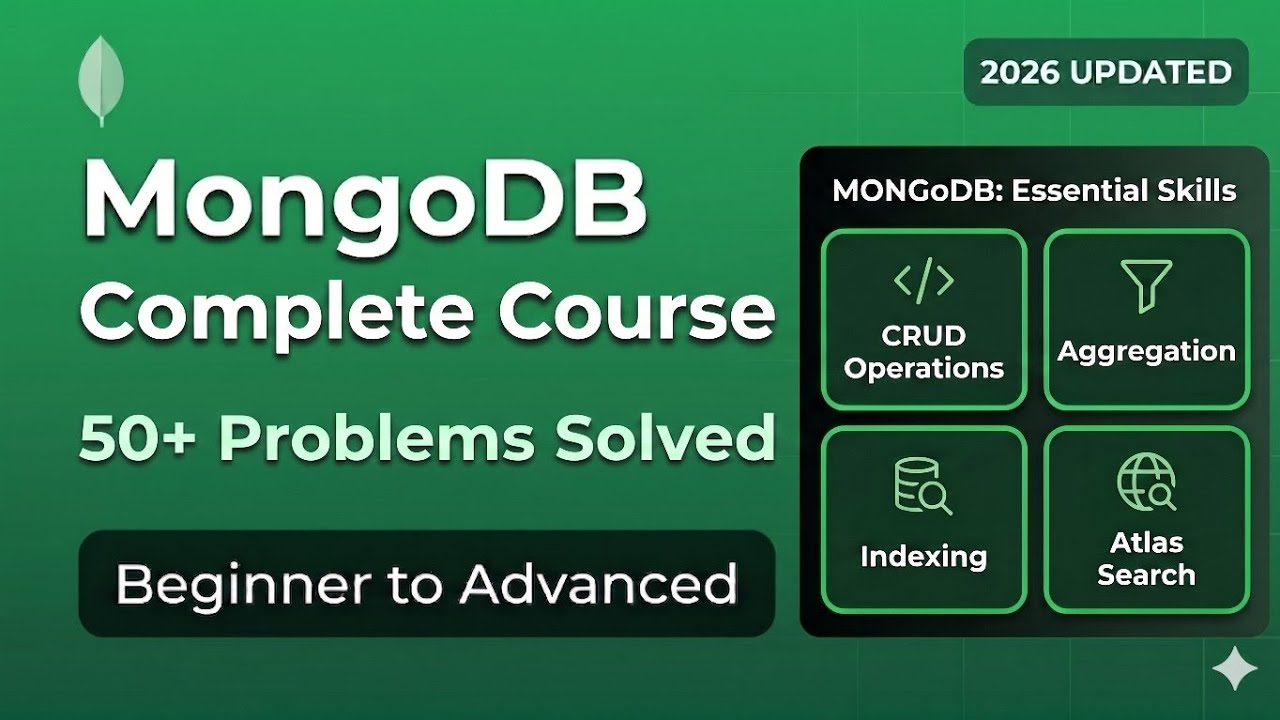 Watch Full MongoDB Course on YouTube