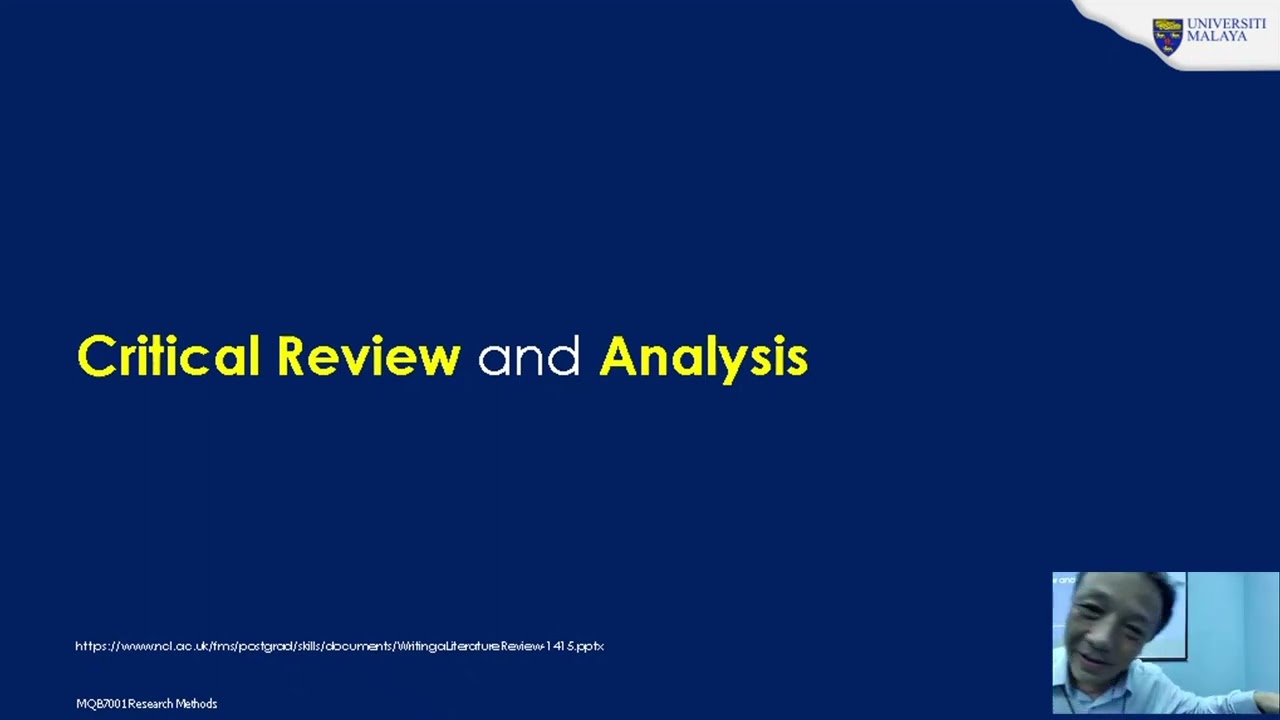 Literature Review - Chapter 2 of your thesis?