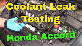 Coolant Leak Testing - Honda Accord