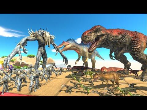 League of Scourge vs Carnivore Dinosaurs - Animal Revolt Battle Simulator