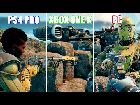The Outer Worlds PS4 Pro / XBOX One X / PC - 4K Graphics Comparison