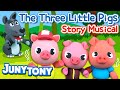 The Three Little Pigs with Play-Doh | Stop Motion Animation | Story Musical for Kids | JunyTony