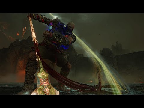 Kratos Abuses 3 Berserkers with Ranged Attacks(Spear)