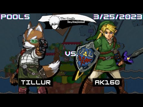 Tillur (Fox) vs. AK160 (Link) - SSF2 Pools - The Godly Invitational