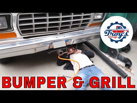 Ep.21 1979 Ford F250 Restoration - Bumpers and Grill Painted #midnightmaroon