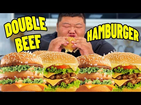 Brother Monkey secretly ate homemade double beef burger!【Fat Monkey】
