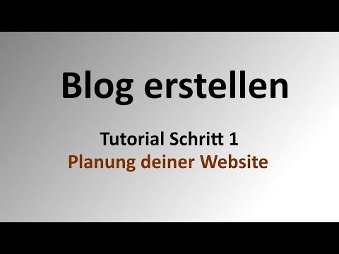 Blog erstellen   Tutorial Schritt 1 - Planung der Website: Konzept, Ziel, Keywords